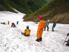 谷川岳マチガ沢雪上訓練